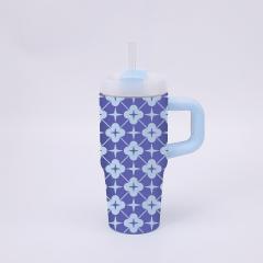 Gobelet à café monogrammé grande capacité, tasse à eau portable résistante aux chocs